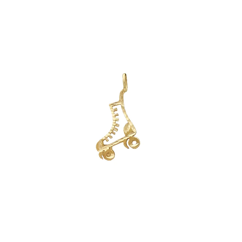 18K Gold - Plated Angel Wing Pendant for a Symbolic and Elegant AccessoryDiamond Cuts 2 Wheel Skates Pendant (14K)