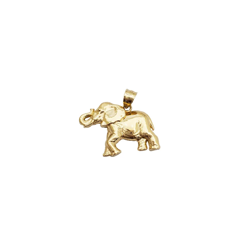 3D - Printed Polymer Clay Animal - Print Pendant for a Fun and Quirky AccessoryElephant Pendant (14K)