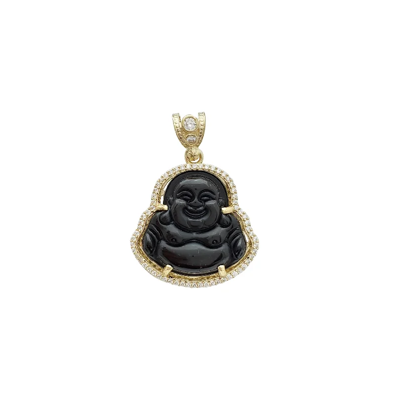 Enamel - Painted Owl Pendant in Vibrant Colors for a Playful LookGreen Laughing Buddha Pendant (14K)