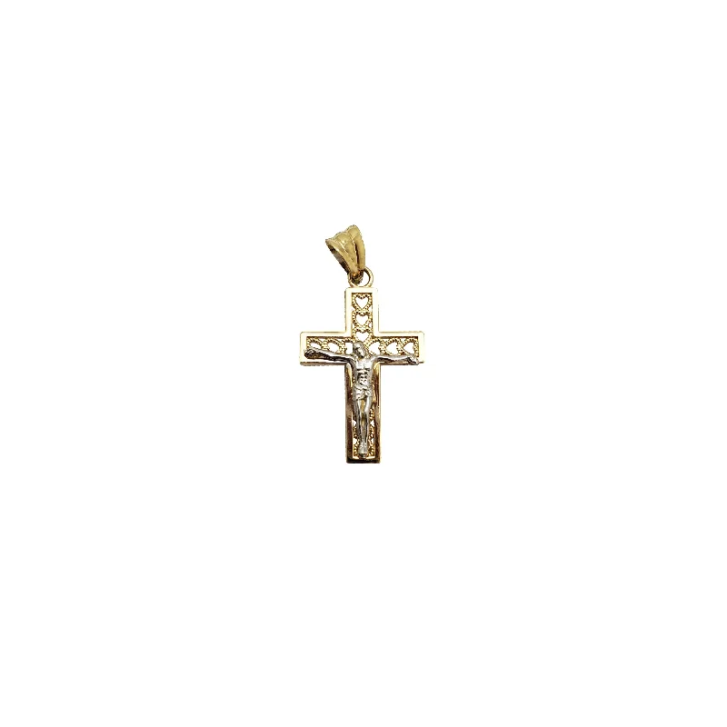 Water - Resistant Stainless Steel Diving - Themed Pendant for DiversHeart Imprint Crucifix Pendant (14K)