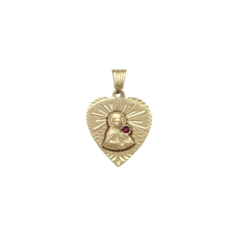 Glow - in - the - Dark Starry Sky Pendant for Nighttime AdventuresHeart Saint Barbara Pendant (14K)