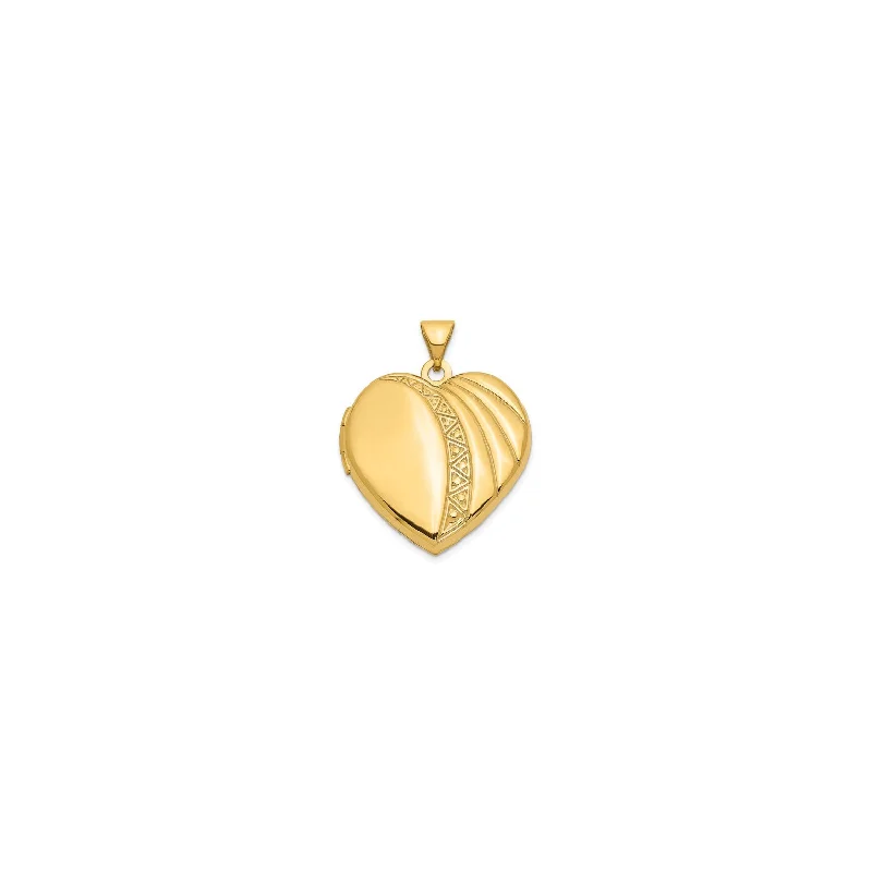 Double - Heart Pendant with Interlocking Design for CouplesHeart Shape Locket Pendant (14K)