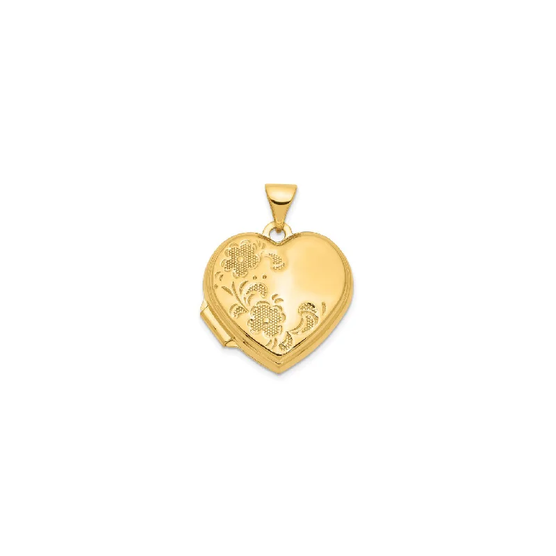 Hand - Carved Jade Buddha Pendant for Spiritual and Cultural SignificanceHeart Shape Locket With Flower Pendant (14K)