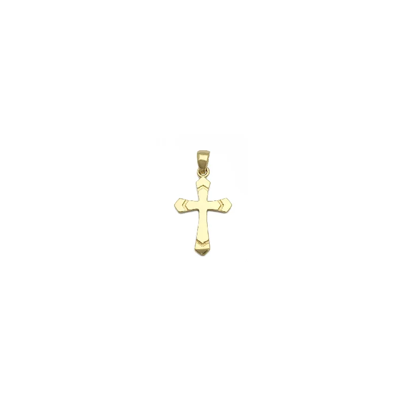 Pearl - Embellished Floral Pendant for a Feminine and Romantic LookIncised Passion Cross Pendant (14K)