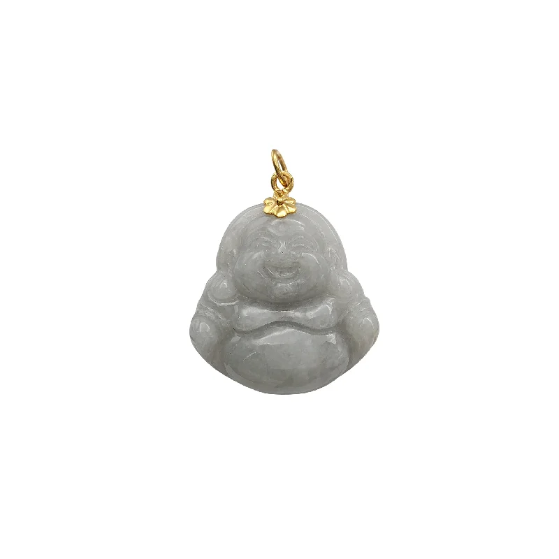 Magnetic - Locking Pendant with Hidden Compartment for Secret MessagesLaughing Buddha Jade Pendant (14K)