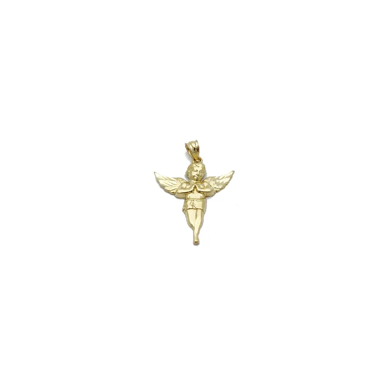 18K Gold - Plated Angel Wing Pendant for a Symbolic and Elegant AccessoryPraying Baby Angel (14K)