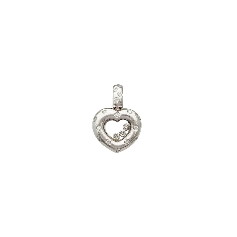 Adjustable - Chain Cubic Zirconia Solitaire Pendant for a Sparkling GiftPretzel Diamond Heart Pendant (14K)