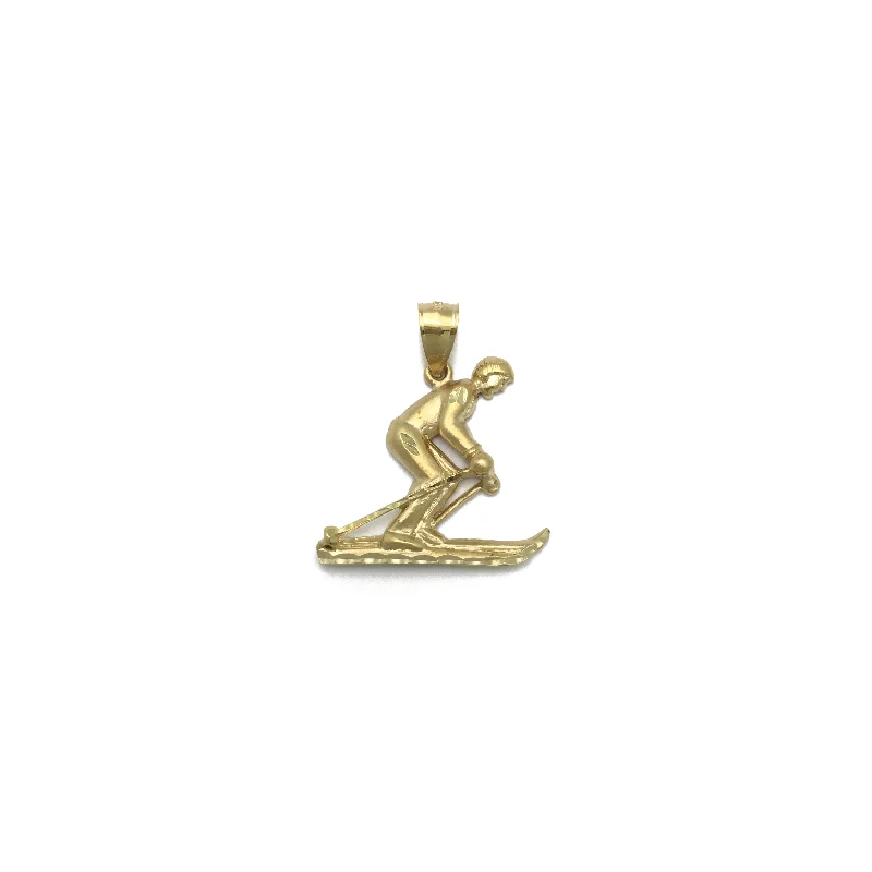 Water - Resistant Stainless Steel Diving - Themed Pendant for DiversSkier Diamond Cut Pendant (14K)