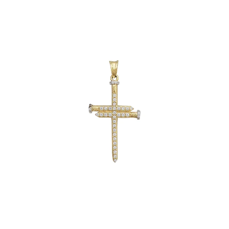 Water - Resistant Stainless Steel Diving - Themed Pendant for DiversStone-Set Nail Cross Pendant (14K)