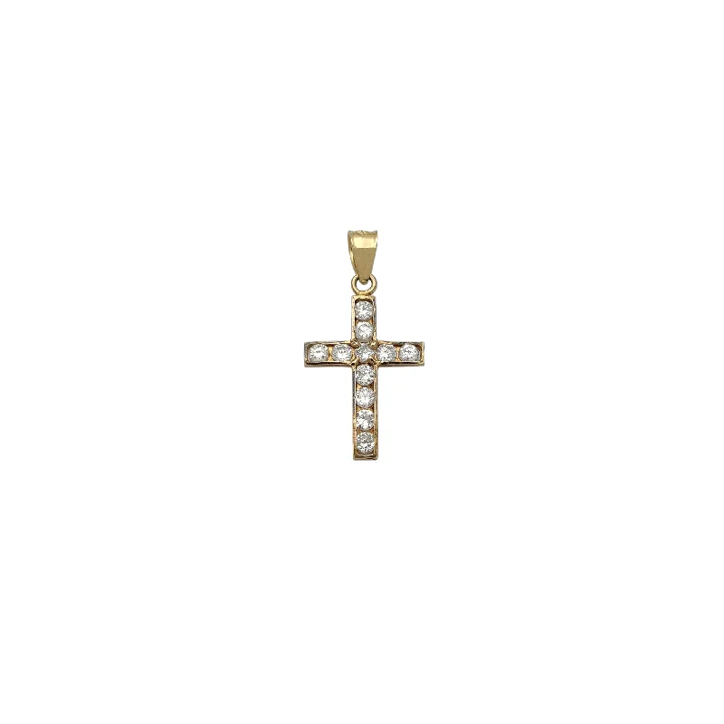 Pearl - Embellished Floral Pendant for a Feminine and Romantic LookSingle-Row CZ Cross Pendant (14K)