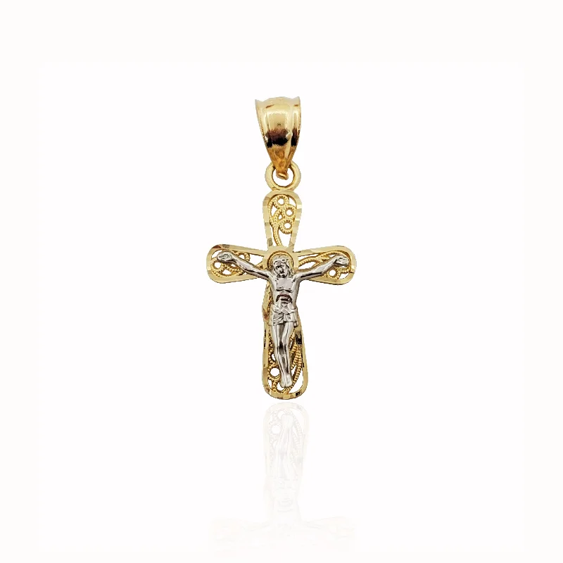 3D - Printed Polymer Clay Animal - Print Pendant for a Fun and Quirky AccessoryTwo-tone Crucifix Pendant (14K).