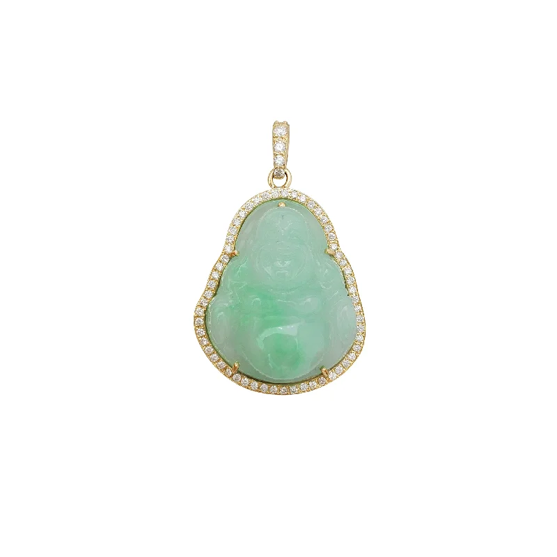 Glow - in - the - Dark Starry Sky Pendant for Nighttime AdventuresVS Diamond Laughing Buddha Jade Pendant (14K)