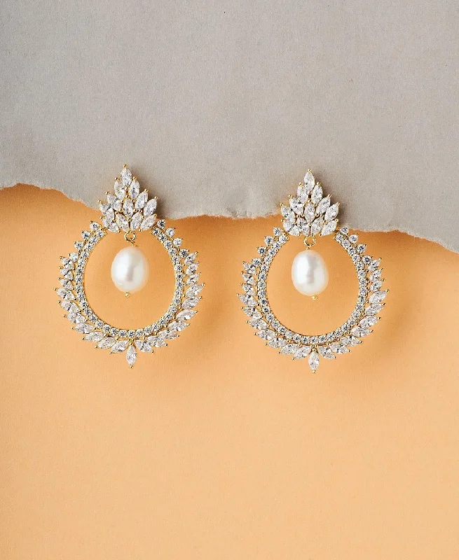 Adjustable - Back Crystal Stud Earrings in Clear for a Sparkling and Versatile PieceFaiza Regal Chandeliers Earring